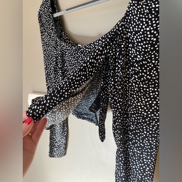 & OTHER STORIES Puff Sleeve Polka Dot Top Size 4 - Picture 9 of 11